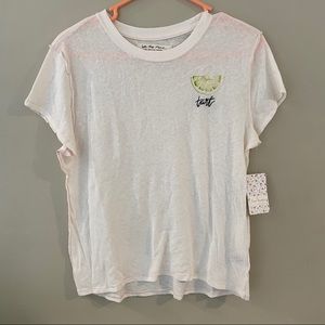 NWT Free People Embroidered Tart Shirt